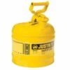 Justrite Type I Safety Can 2 Gal, Yellow