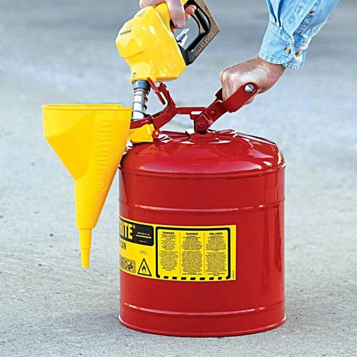 Justrite Type I Safety Can With Funnel 5 Gal, Red 6 Justrite Type I Safety Can With Funnel 5 Gal, Red - Image 6