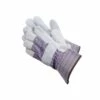 Leather/Cotton Ticking Work Glove LG