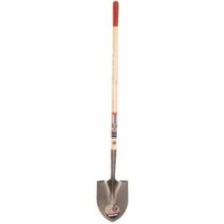 True Temper True American Round Point Open Back Shovel, 48-inch Ash Handle