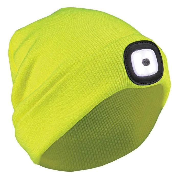Knit Cap With Led Light Hi-Vis Lime 1 Knit Cap With Led Light Hi-Vis Lime