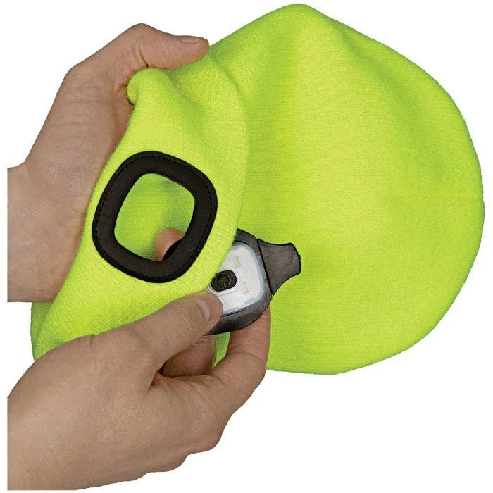 Knit Cap With Led Light Hi-Vis Lime 2 Knit Cap With Led Light Hi-Vis Lime - Image 2
