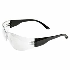 Glasses Safety Brava Clear, Black Frame 10/Box