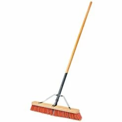 Leonard Fine-Bristle Push Broom, 24-Inch Wide Block