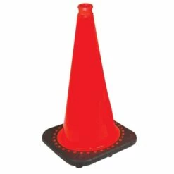 Traffic Cone 18in, High-Vis Orange, 3lb