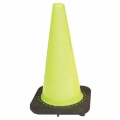 Traffic Cone 18in, High-Vis Lime, 3lb