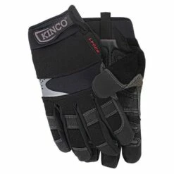 Kincopro Black And Gray Suede Gloves