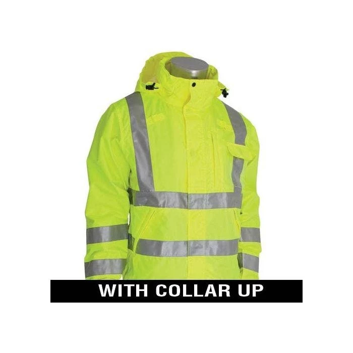 Breathable High-Visibility Rain Jacket, 2XL 2 Breathable High-Visibility Rain Jacket, 2XL - Image 2