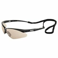 Safety Glasses Octane Black W/Gray Anti-Fog Lens And Lanyard 12/Box