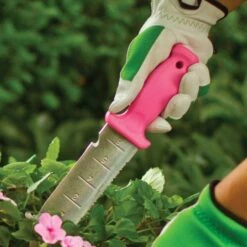 Pink Leonard Deluxe Stainless Steel Soil Knife -Wilson Bros Gardens Shop 4752p 3