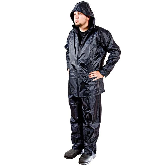 Premium Polyester Coated Rainsuit, Blue, Large 1 Premium Polyester Coated Rainsuit, Blue, Large