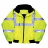 Majestic-Lined Yellow Bomber Jacket Class III - Size Medium