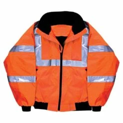 Majestic-Lined Orange Bomber Jacket Class III - Size 2XL