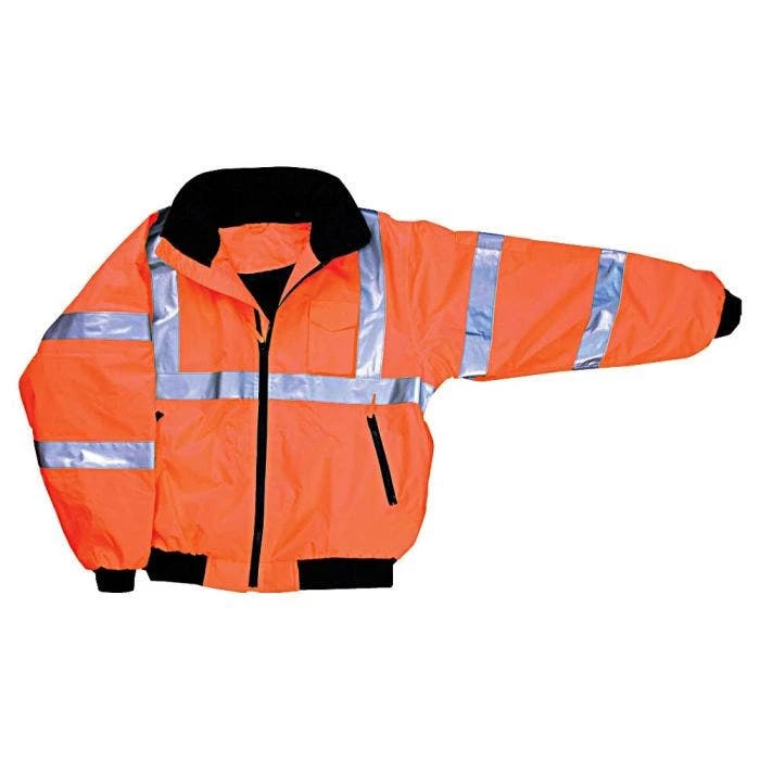 Majestic-Lined Orange Bomber Jacket Class III - Size LG 2 Majestic-Lined Orange Bomber Jacket Class III - Size LG - Image 2