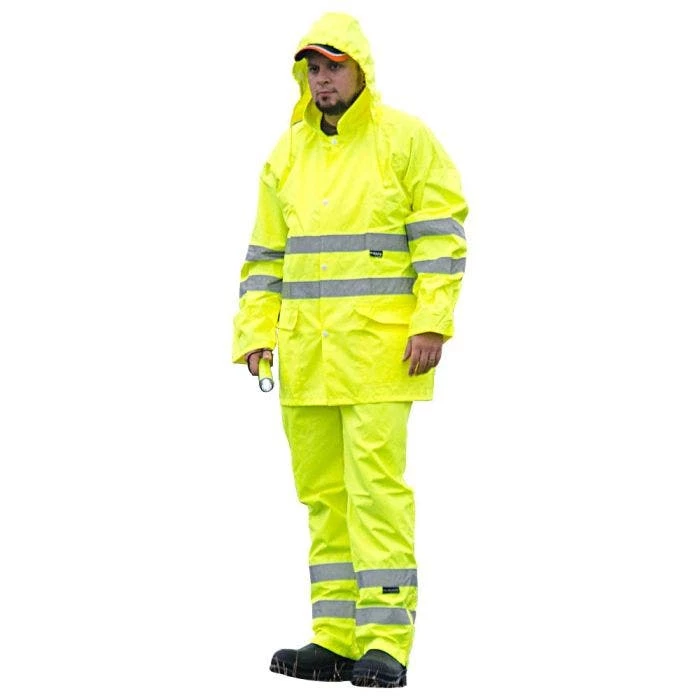 Majestic Hi-Vis High-Visibility Class III Rainwear Jacket - Size Extra Large 1 Majestic Hi-Vis High-Visibility Class III Rainwear Jacket - Size Extra Large