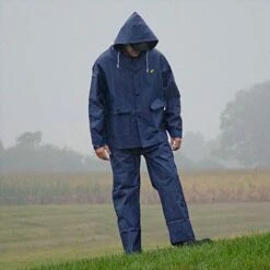 Onguard Sitex 3 Piece PVC On Polyester Rainsuit Blue MD -Wilson Bros Gardens Shop 76599 3 2