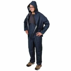 Onguard Sitex 3 Piece PVC On Polyester Rainsuit Blue LG