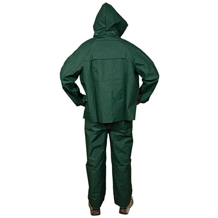 Onguard Sitex 3 Piece PVC On Polyester Rainsuit Green XL 2 Onguard Sitex 3 Piece PVC On Polyester Rainsuit Green XL - Image 2