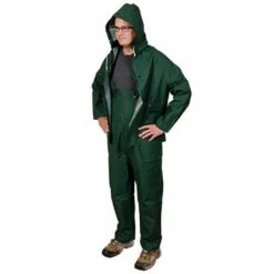 Onguard Sitex 3 Piece PVC On Polyester Rainsuit Green XL