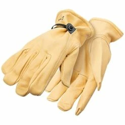 Cowhide Glove With Adjustable Pull Strap XL