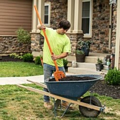 Leonard 8-Tine Poly Mulching Fork With Straight Handle