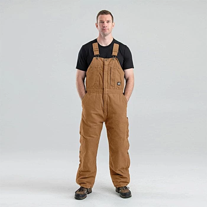 BERNE Original Washed Insulated Bib Overalls Brown 3X Large Tall 1 BERNE Original Washed Insulated Bib Overalls Brown 3X Large Tall