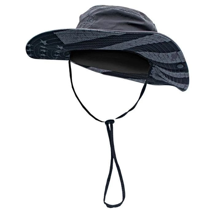 Boonie Hat By John Boy, US Flag, Gray 1 Boonie Hat By John Boy, US Flag, Gray