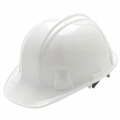 Charger Hard Hat 4 Point Ratchet Suspension White