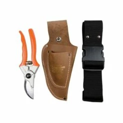 Leonard Pruner & Knife Case Leather 8in With Snap