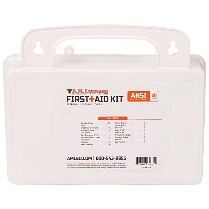 Leonard First Aid Kits, 25 Person, Class A, Type 3, ANSI Z308.1-2021 3 Leonard First Aid Kits, 25 Person, Class A, Type 3, ANSI Z308.1-2021 - Image 3