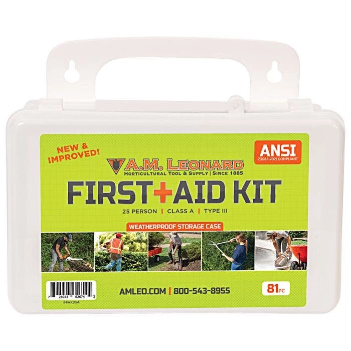 Leonard First Aid Kits, 25 Person, Class A, Type 3, ANSI Z308.1-2021 1 Leonard First Aid Kits, 25 Person, Class A, Type 3, ANSI Z308.1-2021