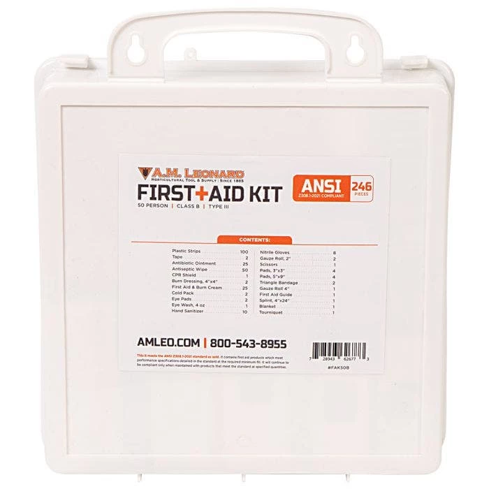 Leonard First Aid Kits, 50 Person, Class B, Type 3, ANSI Z308.1-2021 3 Leonard First Aid Kits, 50 Person, Class B, Type 3, ANSI Z308.1-2021 - Image 3