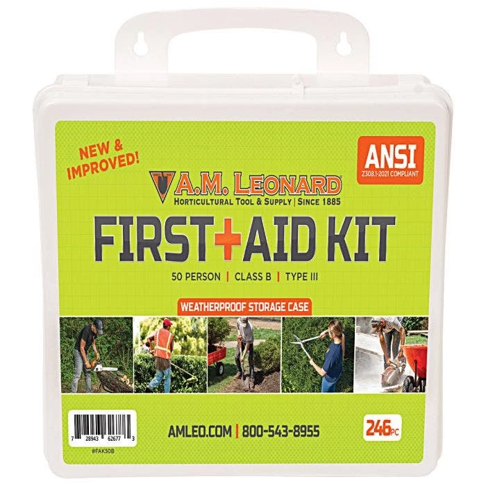 Leonard First Aid Kits, 50 Person, Class B, Type 3, ANSI Z308.1-2021 1 Leonard First Aid Kits, 50 Person, Class B, Type 3, ANSI Z308.1-2021