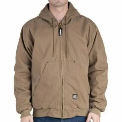 BERNE Original Washed Hooded Jackets, Driftwood, Size 2XL -Wilson Bros Gardens Shop hj375dwr520 1