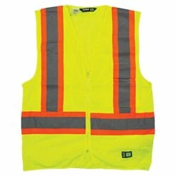 BERNE Class 2 Hi-Visibility Multi-Color Vest Yellow - L Regular