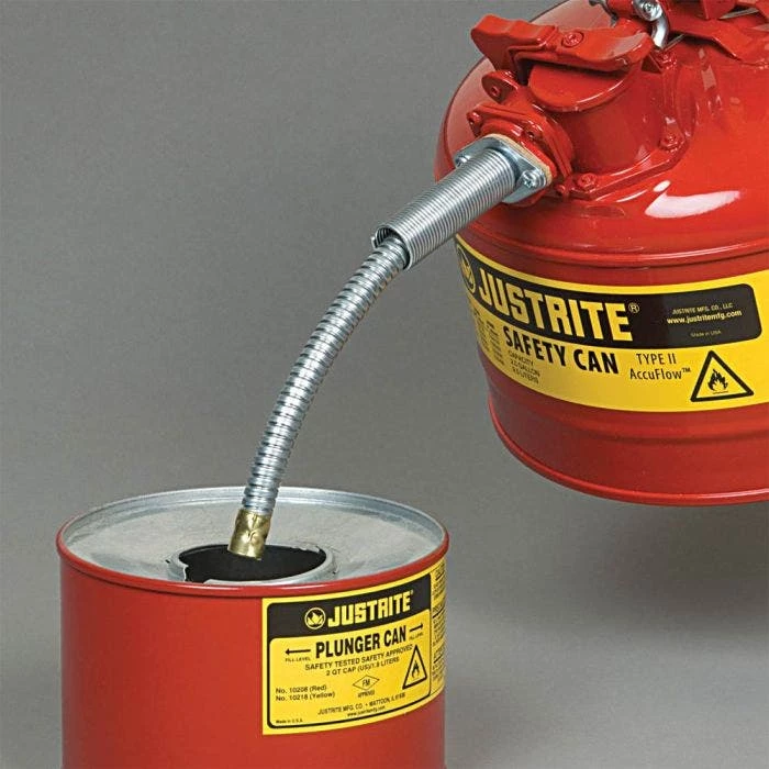 Justrite Type II Accuflow Safety Can, 2.5 Gal, Red 5 Justrite Type II Accuflow Safety Can, 2.5 Gal, Red - Image 5