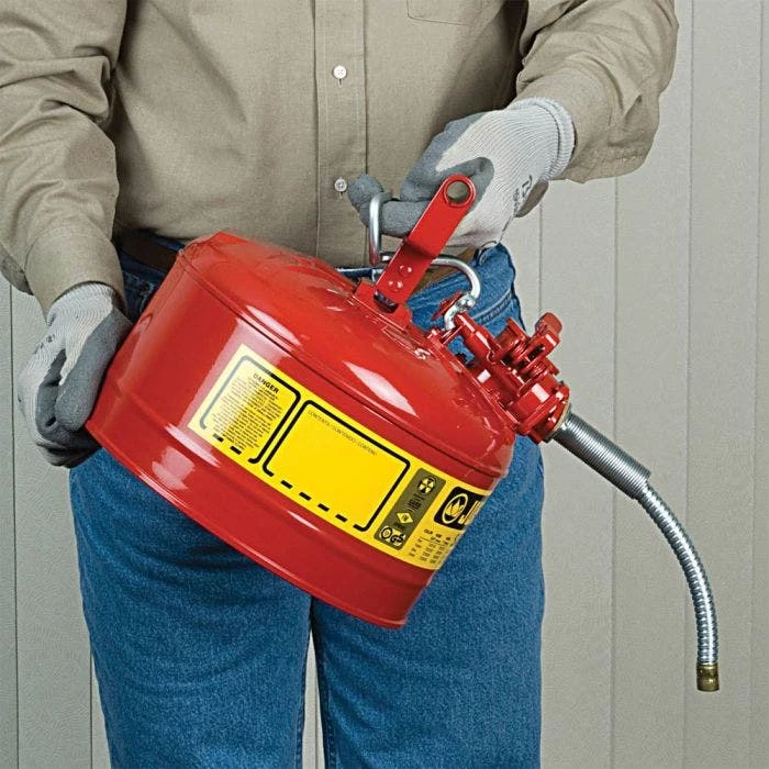 Justrite Type II Accuflow Safety Can, 2.5 Gal, Red 4 Justrite Type II Accuflow Safety Can, 2.5 Gal, Red - Image 4