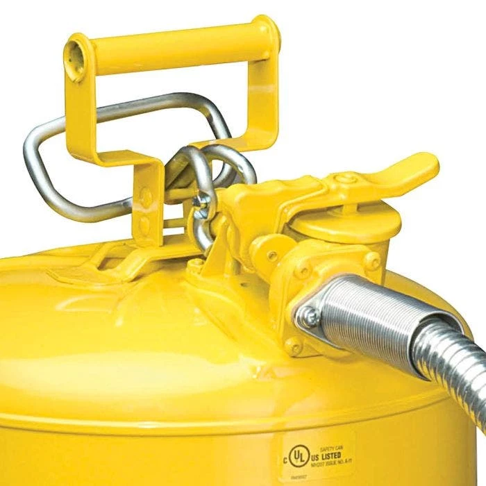 Justrite Type II Accuflow Safety Can, 5 Gal, Yellow 2 Justrite Type II Accuflow Safety Can, 5 Gal, Yellow - Image 2