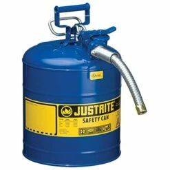 Justrite Type II Accuflow Safety Can, 5 Gal, Blue
