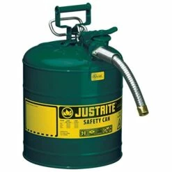 Justrite Type II Accuflow Safety Can, 5 Gal, Green