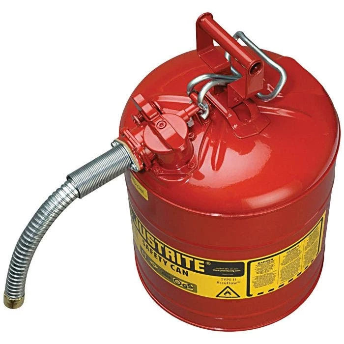 Justrite Type II Accuflow Safety Can, 5 Gal, Red 2 Justrite Type II Accuflow Safety Can, 5 Gal, Red - Image 2