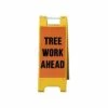 Warning Barricade Tree Work Ahead