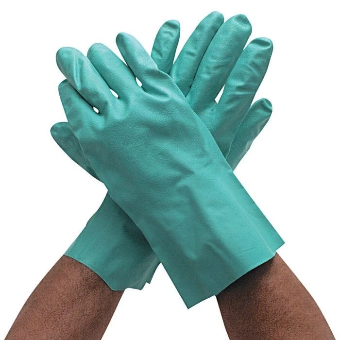 Showa Nitrile Gloves, 15 Mil, Unlined, 13 In, XL 1 Showa Nitrile Gloves, 15 Mil, Unlined, 13 In, XL