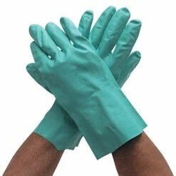 Showa Nitrile Gloves, 15 Mil, Unlined, 13 In, LG