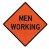 Roll Up 36in Non Reflective Mesh Safety Sign: Men Working