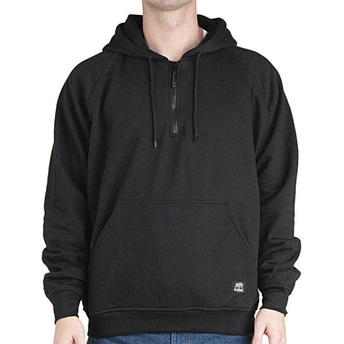 BERNE Mastic Thermal-Lined Hooded Quarter-Zip, Black, Extra-Large Tall 2 BERNE Mastic Thermal-Lined Hooded Quarter-Zip, Black, Extra-Large Tall - Image 2