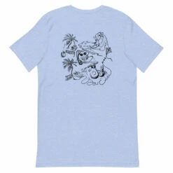 Sow Exotic Summer Beach Party T-Shirt 28 Sow Exotic Summer Beach Party T-Shirt -Wilson Bros Gardens Shop unisex premium t shirt heather blue back 60bb959349d54