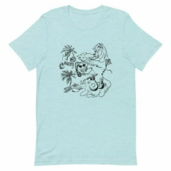 Sow Exotic Summer Beach Party T-Shirt *Summer 2021* (FRONT ONLY) -Wilson Bros Gardens Shop unisex premium t shirt heather prism ice blue front 60c76f3449d44