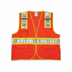 Surveyor Safety Vest, Orange, 2XLarge/3XLarge