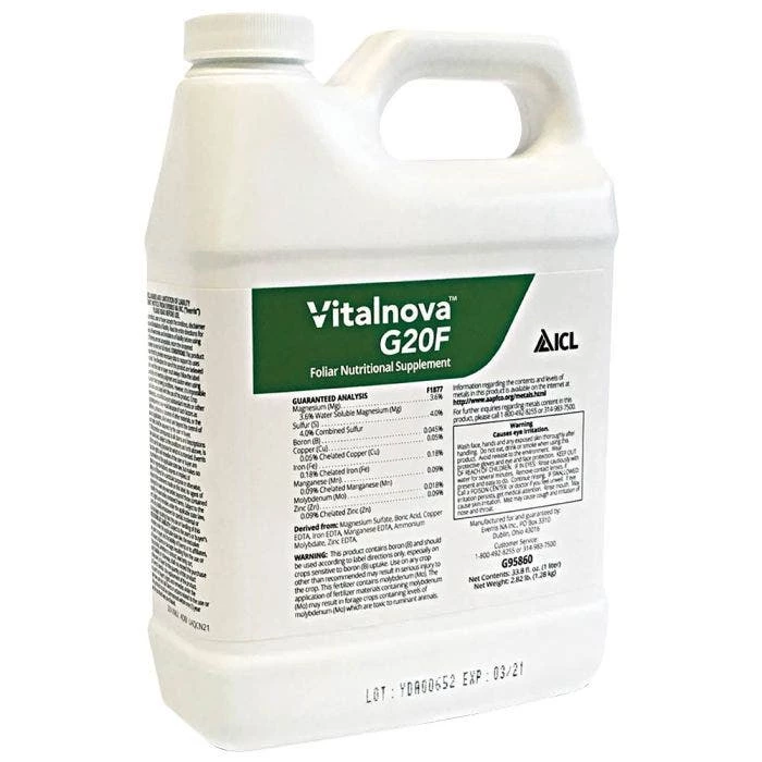 Vitalnova; G20F Foliar Nutritional Supplement, 1 Liter 1 Vitalnova; G20F Foliar Nutritional Supplement, 1 Liter
